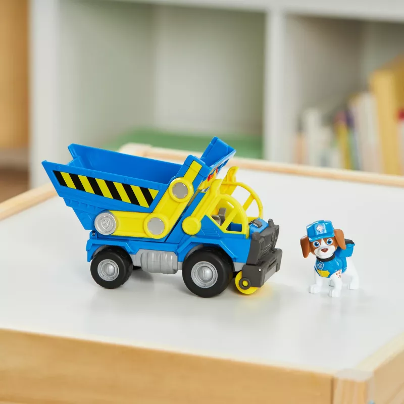 Rubble & Crew, Wheelers Muldenkipper-Spielzeug mit beweglichen Teilen und einer Sammelfigur, Kinderspielzeug ab 3 Jahren
