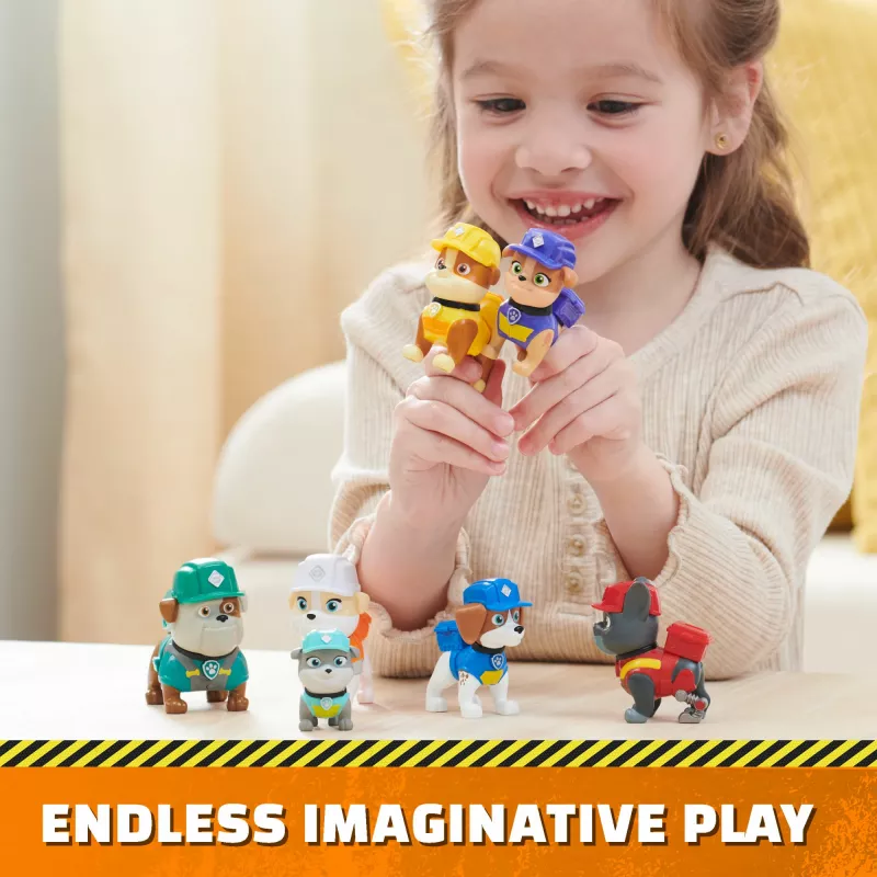 Rubble & Crew, Spielfiguren Geschenkpaket, mit 7 Sammel-Actionfiguren, Kinderspielzeug für Jungen & Mädchen ab 3 Jahren