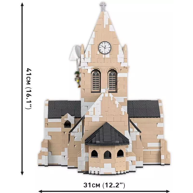 Bausteine Cobi Kirche Sainte-Mère-Église 2280 Teile 10 Jahre