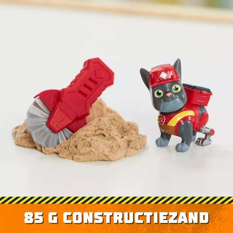 Rubble & Crew, Charger & Wheeler Action-Figuren, mit Kinetic Build-It Sand & 2 Bauwerkzeugen, PAW Patrol Spielzeug für Jungen & Mädchen ab 3 Jahren