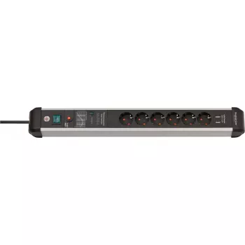 Steckdosenleiste Brennenstuhl 1391010610 3m 6 AC-Ausgänge Innenbereich Silber Schwarz