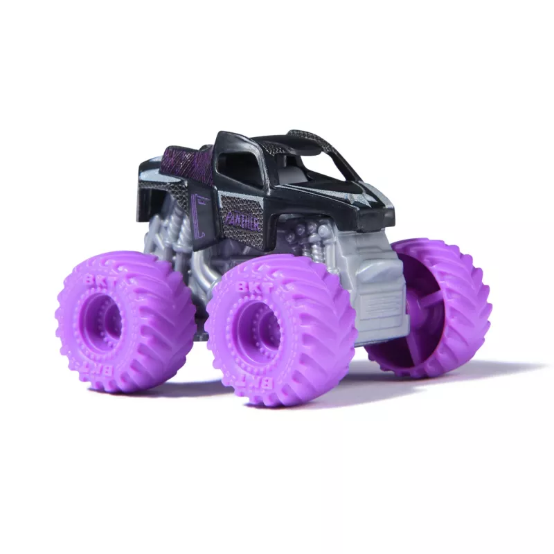 Monster Jam, Marvel Mini Monster Truck 3er-Pack, Schwarz Panther, Captain America, Iron Man Druckguss-Monstertrucks, Maßstab 1:87, Spielzeug für Jungen ab 3 Jahren