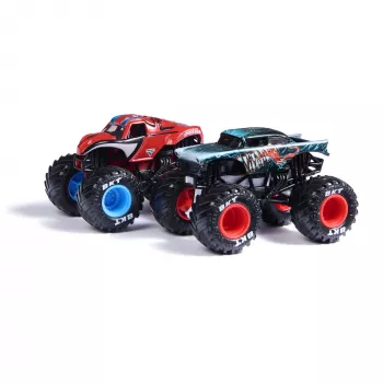Monster Jam, Marvel Offizieller Iron Man Vs. War Machine Druckguss-Monstertrucks, Maßstab 1:64, Spielzeug für Jungen und Mädchen ab 3 Jahren