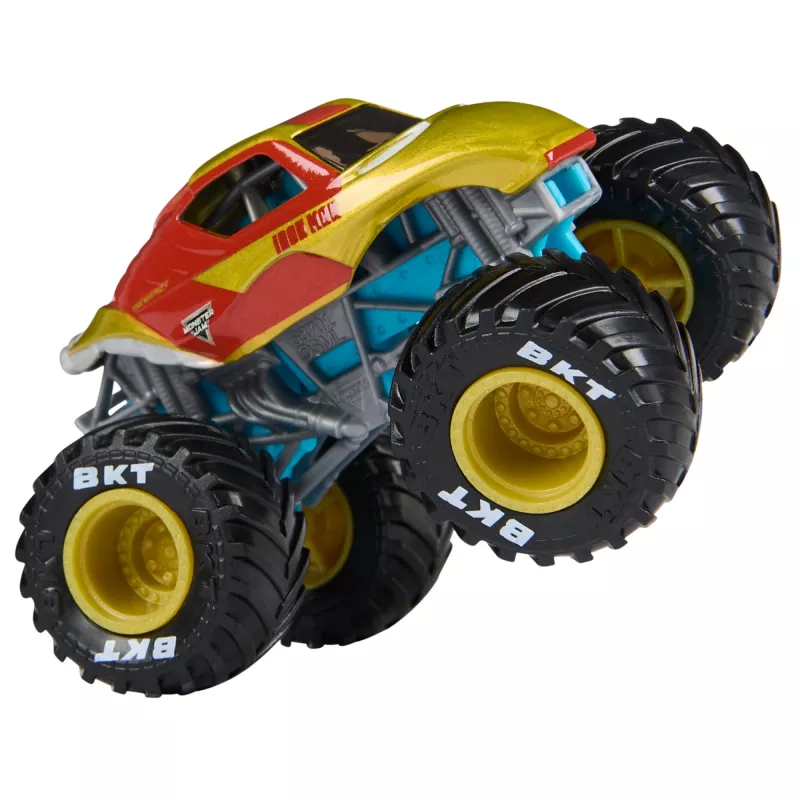 Monster Jam, Marvel Offizieller Iron Man Vs. War Machine Druckguss-Monstertrucks, Maßstab 1:64, Spielzeug für Jungen und Mädchen ab 3 Jahren
