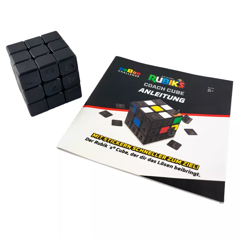 Rubik’s Coach Cube, Lerne den 3x3 Cube mit Stickern, Anleitung & Videos zu lösen | Stressabbau Fidget Toy | Erwachsenen Fidget Cube | ab 8 Jahren