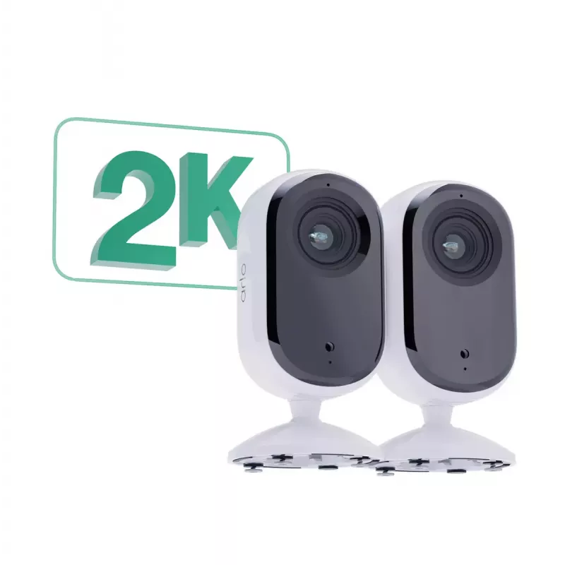 IP-Sicherheitskamera Arlo Essential 2K Indoor Security Camera 2er-Pack kabellos Innenbereich