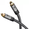 Digitales optisches Audiokabel WENTRONIC Goobay 65305 TOSLINK zu TOSLINK 2 m, Kupfer, vergoldete Kontakte, schwarz/silber