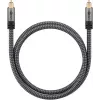 Digitales optisches Audiokabel WENTRONIC Goobay 65305 TOSLINK zu TOSLINK 2 m, Kupfer, vergoldete Kontakte, schwarz/silber
