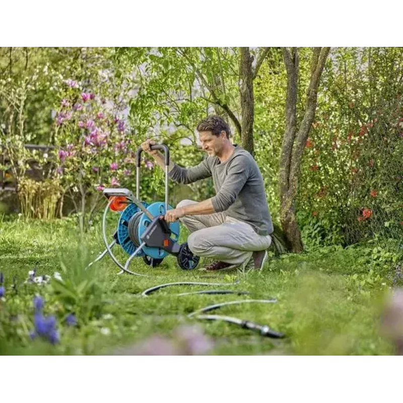 Gardena 18931-20 Gartenschlauch 20 m Oberirdisch Kunststoff Thermoplastisches Elastomer TPE Schwarz Blau Grau