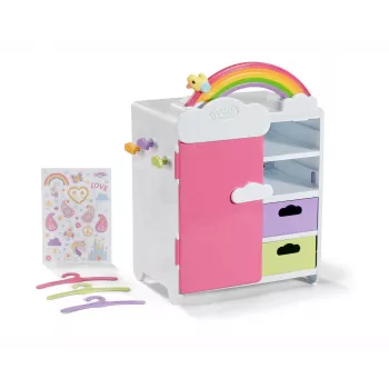 Puppenkleiderschrank zapf creation BABY born Regenbogen-Kleiderschrank — für Puppen, Lichteffekte, benötigt 3×AAA-Batterien, empfohlenes Alter 3+