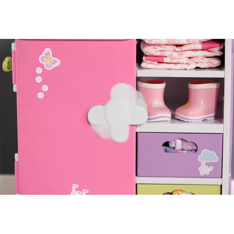Puppenkleiderschrank zapf creation BABY born Regenbogen-Kleiderschrank — für Puppen, Lichteffekte, benötigt 3×AAA-Batterien, empfohlenes Alter 3+