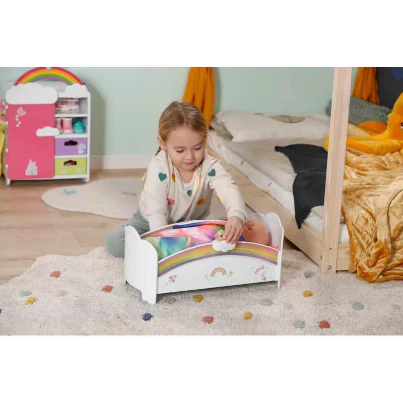 Puppenbett ZAPF creation BABY born Regenbogenbett 835999 für 43 cm Puppen