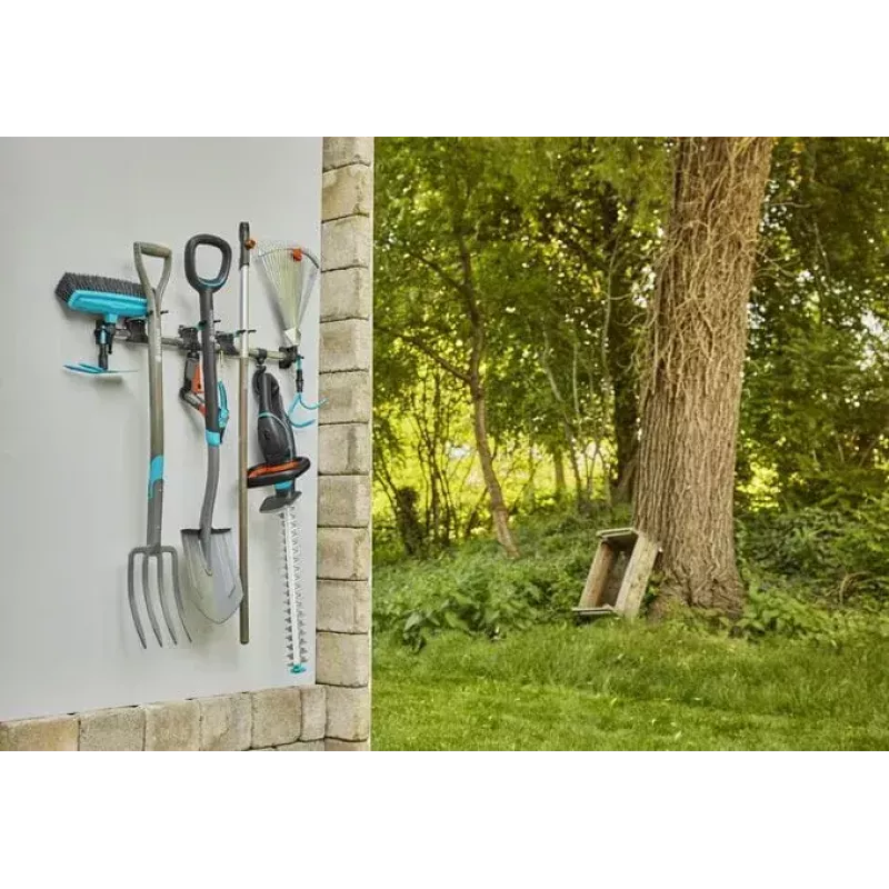 Gardena 3509-20 Gartenwerkzeug-Aufbewahrungsregal wandmontiert Kunststoff Gummi Stahl