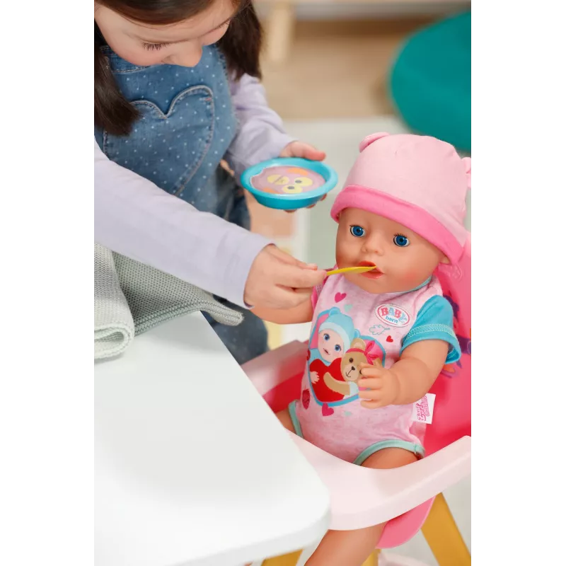 BABY born Fütterungsset – Puppenfütterungszubehör mit wasseraktivierten Mahlzeitenbildern