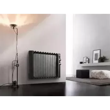 Radiator-Heizgerät De’Longhi HMP 1000, Glimmerelement, 1000 W, schwarz, Bodenaufstellung, für Räume bis 60 m³