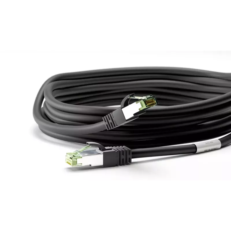 Netzwerkkabel Wentronic 66719 Cat8.1 S/FTP 0,25 m Schwarz