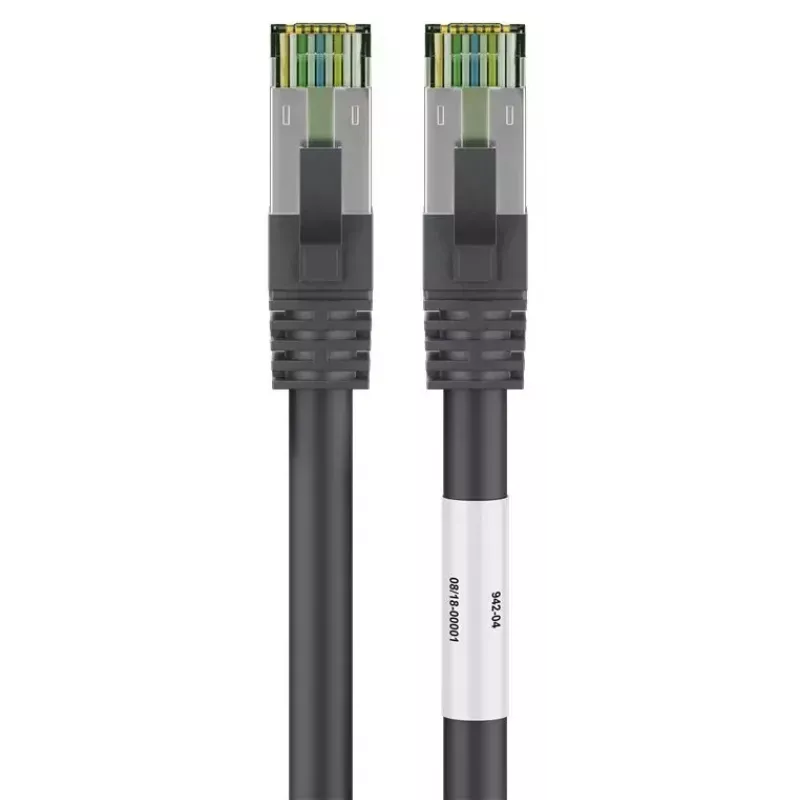 Netzwerkkabel Wentronic 66719 Cat8.1 S/FTP 0,25 m Schwarz
