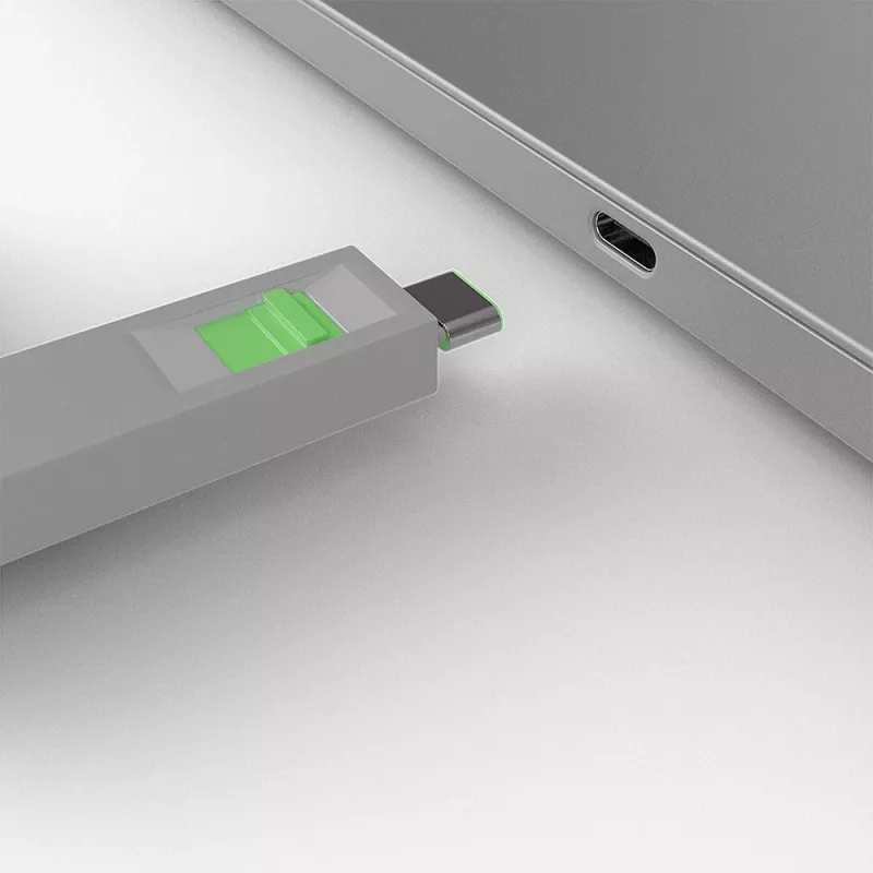 Port-Blocker-Schlüssel Lindy USB Typ-C-Port-Blocker-Schlüssel 4er-Pack Grün