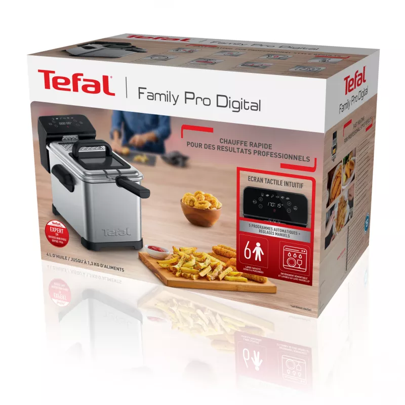 Tefal Family Pro FR507D Single 4 L Stand-alone 2400 W Fritteuse Edelstahl