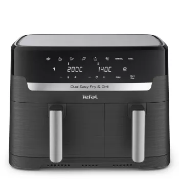 Tefal Dual Easy Fry & Grill EY905B Doppel-8,3-L-Standgerät 2700 W Heißluftfritteuse Grau