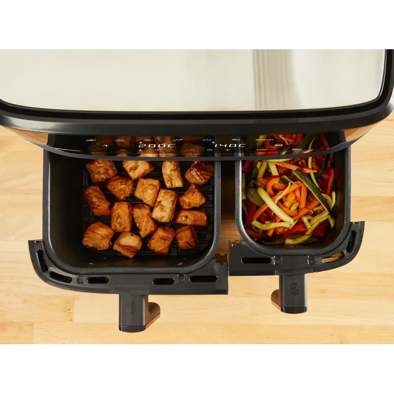 Tefal Dual Easy Fry & Grill EY905B Doppel-8,3-L-Standgerät 2700 W Heißluftfritteuse Grau