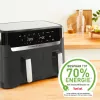 Tefal Dual Easy Fry & Grill EY905B Doppel-8,3-L-Standgerät 2700 W Heißluftfritteuse Grau