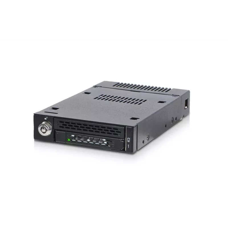 ICYDOCK Mobile Rack Schlüsselsperre miniSAS 1xM.2 NVMe zu 1x3,5-Zoll-Einbauschacht
