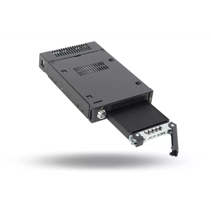ICYDOCK Mobile Rack Schlüsselsperre miniSAS 1xM.2 NVMe zu 1x3,5-Zoll-Einbauschacht