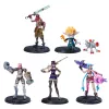 League of Legends , Dual Cities Pack w/ Exclusive Jinx, Heimerdinger, Vi, Caitlyn, and Ekko, 4-Inch Collectible Figuren, Accessories, Ages 12 and Up