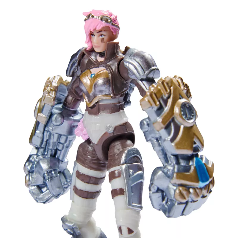 League of Legends , Dual Cities Pack w/ Exclusive Jinx, Heimerdinger, Vi, Caitlyn, and Ekko, 4-Inch Collectible Figuren, Accessories, Ages 12 and Up