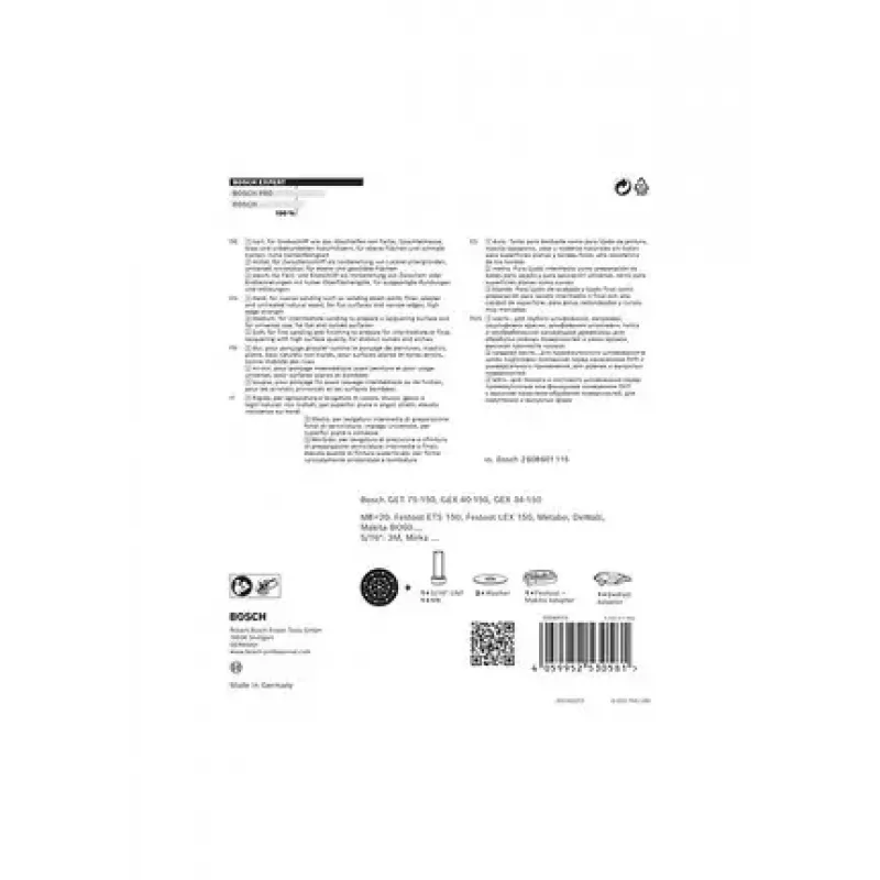 Bosch 2 608 900 007 Rotationswerkzeug Schleif-/Sandzubehör Schleifteller