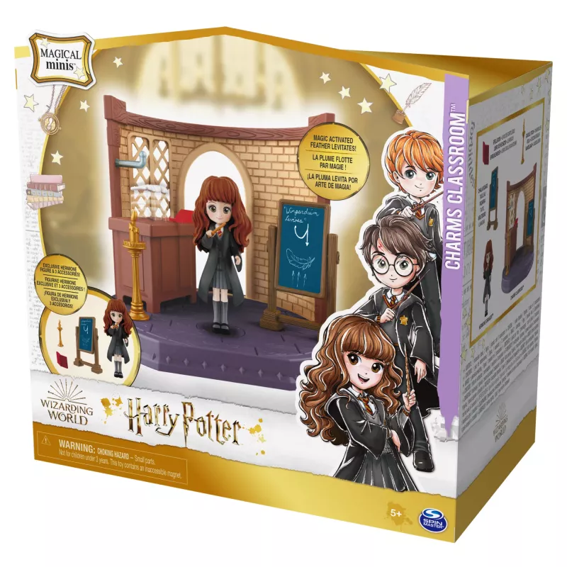 Wizarding World Harry Potter, Magical Minis Zauberkunst-Klassenzimmer mit exklusiver Hermine-Granger-Figur und Zubehör, Kinderspielzeug ab 5 Jahren