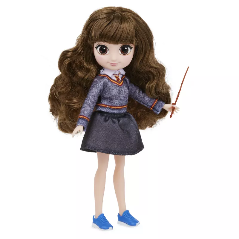 Wizarding World Harry Potter, 8-Zoll Brilliant Hermine Granger Puppen-Geschenkset mit 5 Zubehörteilen und 2 Outfits, Spielzeug für Kinder ab 6 Jahren
