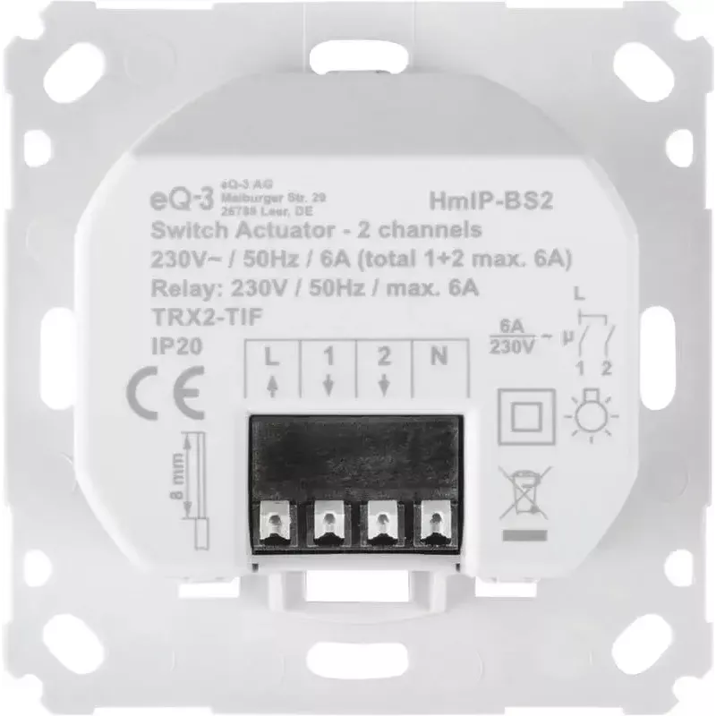 Schaltaktor Homematic IP 156757A0 — 230 V AC, 1380 W, 868,6 MHz