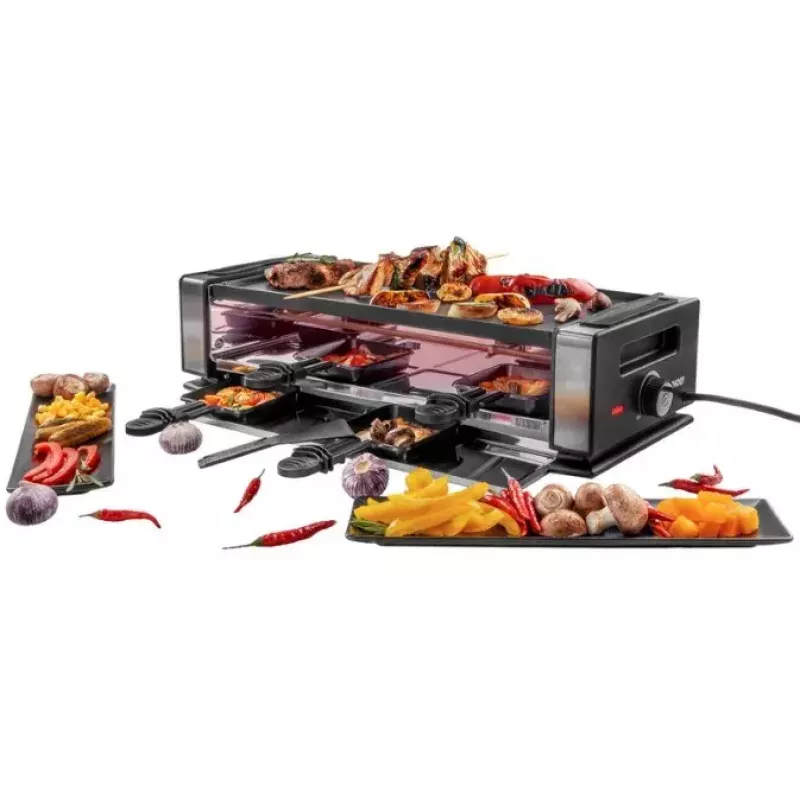 Unold 48730 Raclette-Grill 8 Person(en) 1200 W Schwarz, Edelstahl