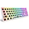 Kompakte 60 % kabelgebundene Tastatur Sharkoon SKILLER SGK50 S4 — QWERTZ-Layout, RGB-Beleuchtung, USB, 1,5 m Kabel, weiß