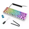 Kompakte 60 % kabelgebundene Tastatur Sharkoon SKILLER SGK50 S4 — QWERTZ-Layout, RGB-Beleuchtung, USB, 1,5 m Kabel, weiß