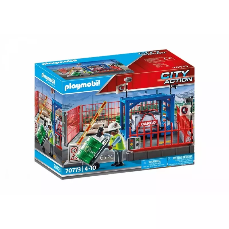 Playmobil Frachtlager-Set PLAYMOBIL 70773 mit Laderampe und Gabelstapler