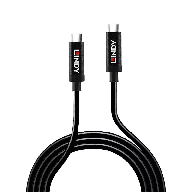 Lindy 5m aktives USB 3.2 Gen 2 C/C-Kabel, 5 m, USB C, USB C, USB 3.2 Gen 2 (3.1 Gen 2), 10 Gbit/s, Schwarz