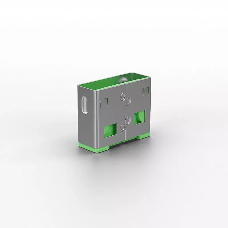 Lindy USB-Port-Blocker (ohne Schlüssel) – Packung mit 10, Farbcode: Grün