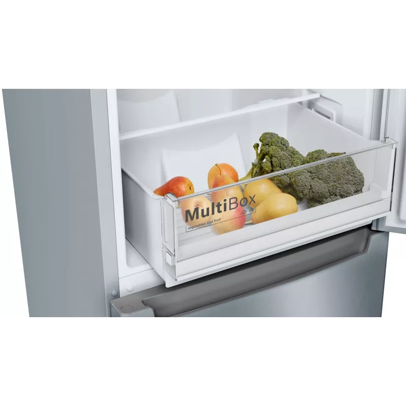 Bosch Serie 2 KGN33NLEB Kühl-Gefrierkombination Freistehend 282 L Edelstahl