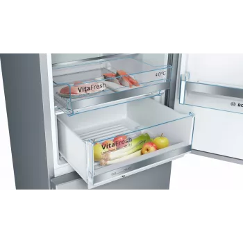 Bosch Serie 6 KGE39ALCA Kühl-Gefrierkombination freistehend 343 L Edelstahl