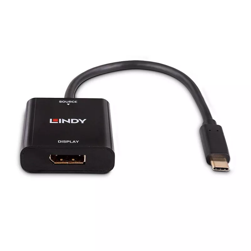 Lindy USB Type C zu DisplayPort 4K144 Konverter, USB Type-C, DisplayPort-Ausgang, 3840 x 2160 Pixel