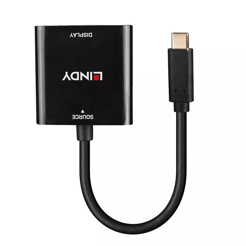 Lindy USB Type C zu DisplayPort 4K144 Konverter, USB Type-C, DisplayPort-Ausgang, 3840 x 2160 Pixel