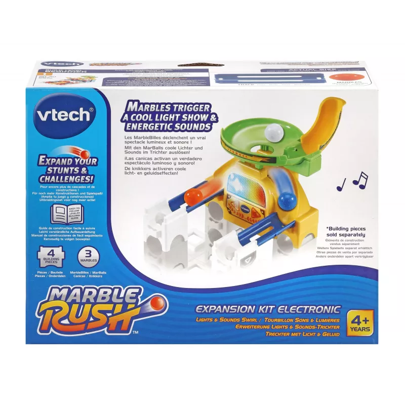 VTech Marble Rush - Erweiterungsset Elektronisch - Trichter, 4 Jahre, Sound, AA, Kunststoff, Mehrfarbig