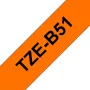 Brother laminiertes Band, Schwarz auf fluoreszierendem Orange, TZe, Grau, Thermotransfer, China, 5 Jahre