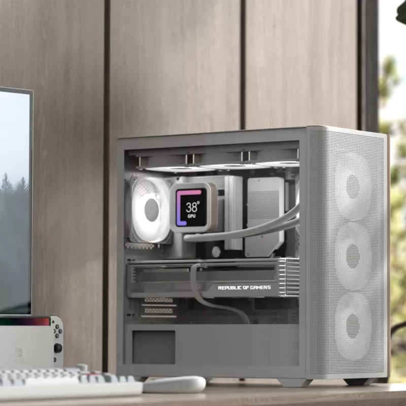 Mini Tower PC Aerocool D301A Schwarz Holz ATX-Netzteil