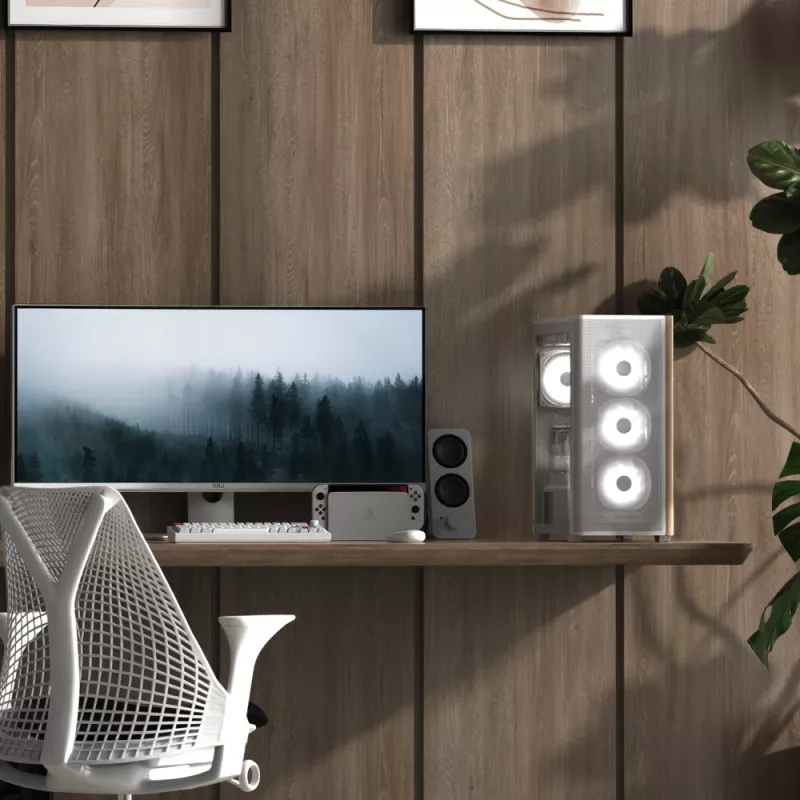 Mini Tower PC Aerocool D301A Schwarz Holz ATX-Netzteil