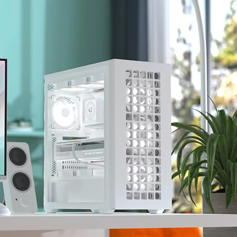 Aerocool D502A Midi Tower Weiß