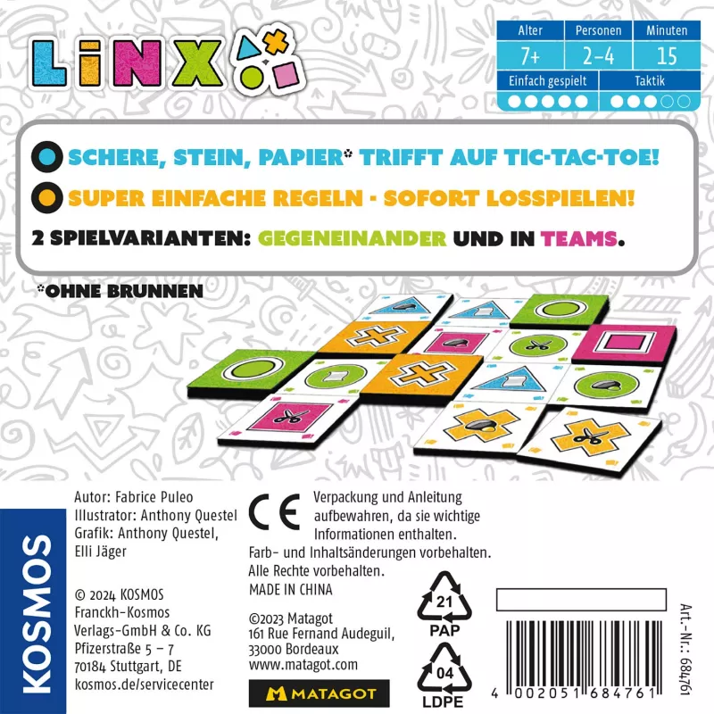 Kosmos Linx 15 min Brettspiel Tile-based
